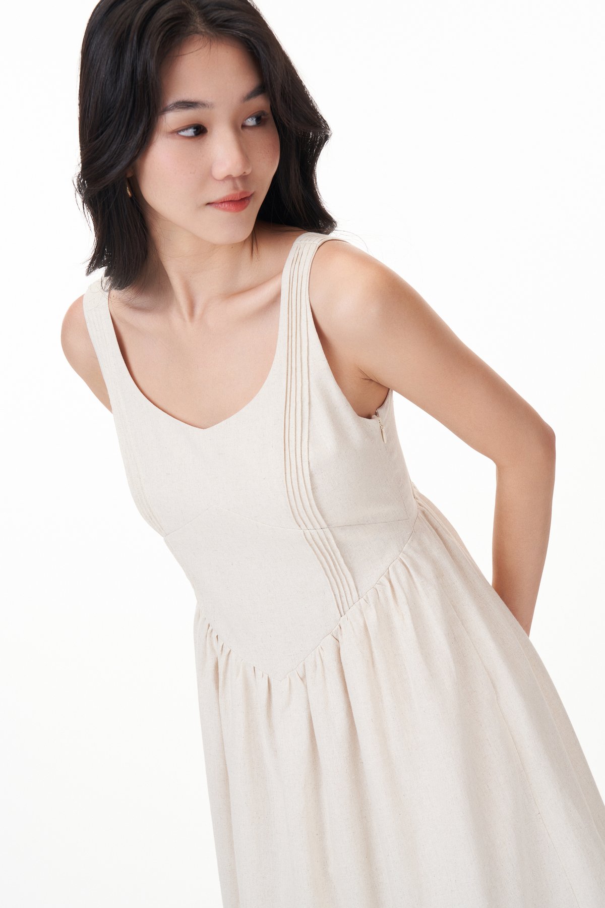 Lira Padded Side Pleats Dress