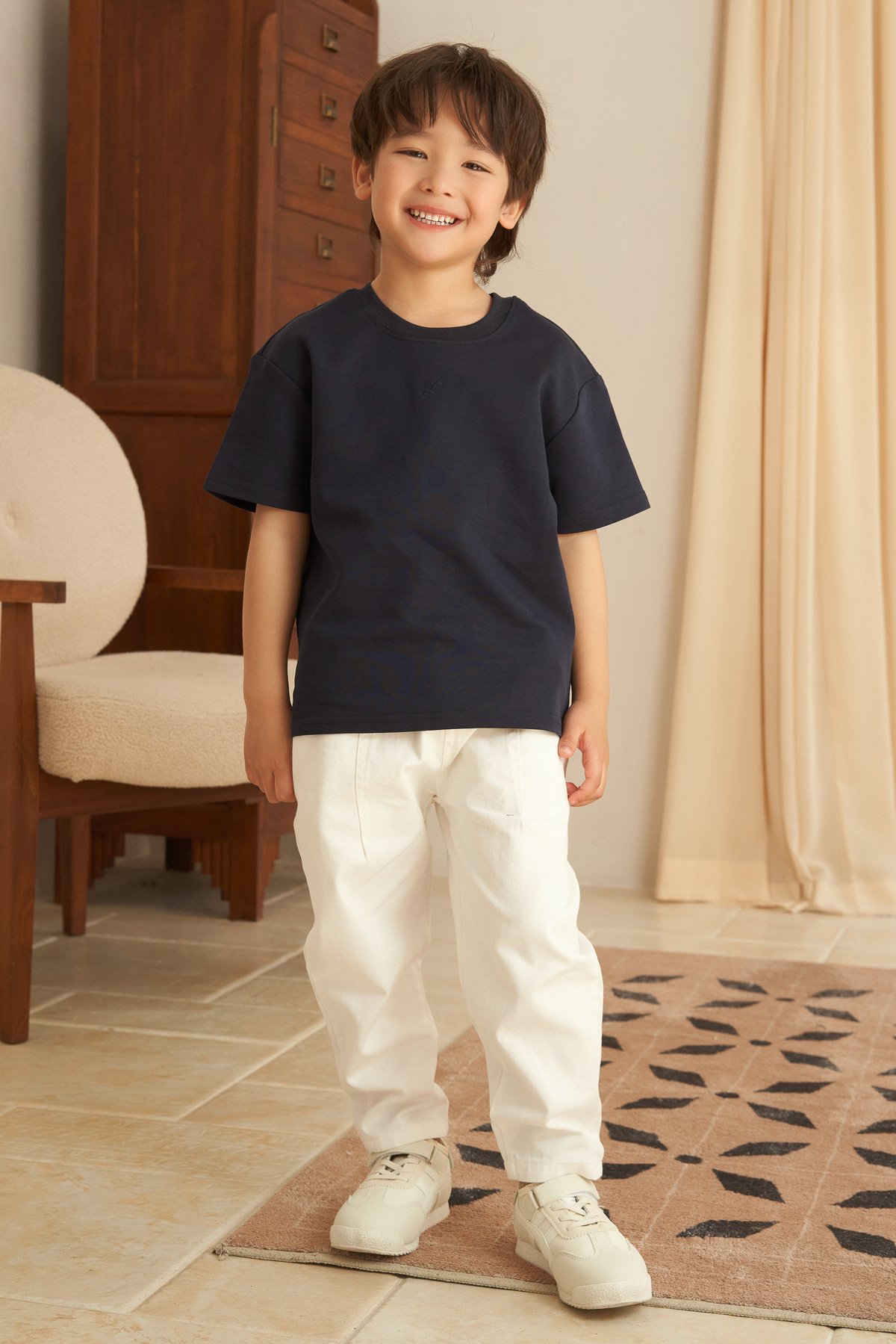 TCL X Kimberly Chan Golden Gatherings Tee (Kids) in Navy