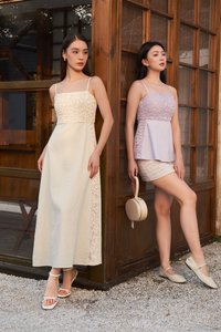 Lenda Crochet Panel Maxi Dress