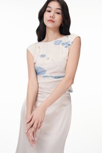 Dela Mesh Ruched Top