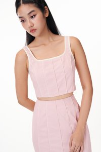 Khlole Contrast Trim Top