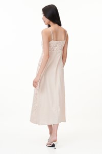 Lenda Crochet Panel Maxi Dress