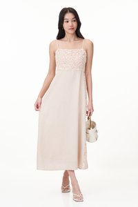 Lenda Crochet Panel Maxi Dress