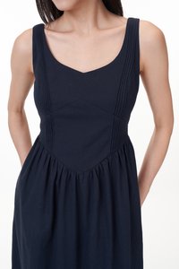 Lira Padded Side Pleats Dress