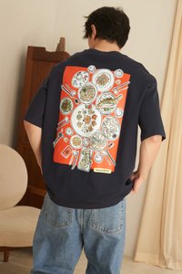TCL X Kimberly Chan Golden Gatherings Tee (Unisex) in Navy