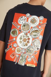 TCL X Kimberly Chan Golden Gatherings Tee (Unisex) in Navy
