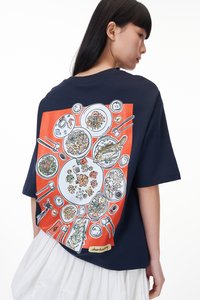 TCL X Kimberly Chan Golden Gatherings Tee (Unisex) in Navy