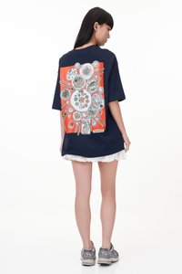 TCL X Kimberly Chan Golden Gatherings Tee (Unisex) in Navy