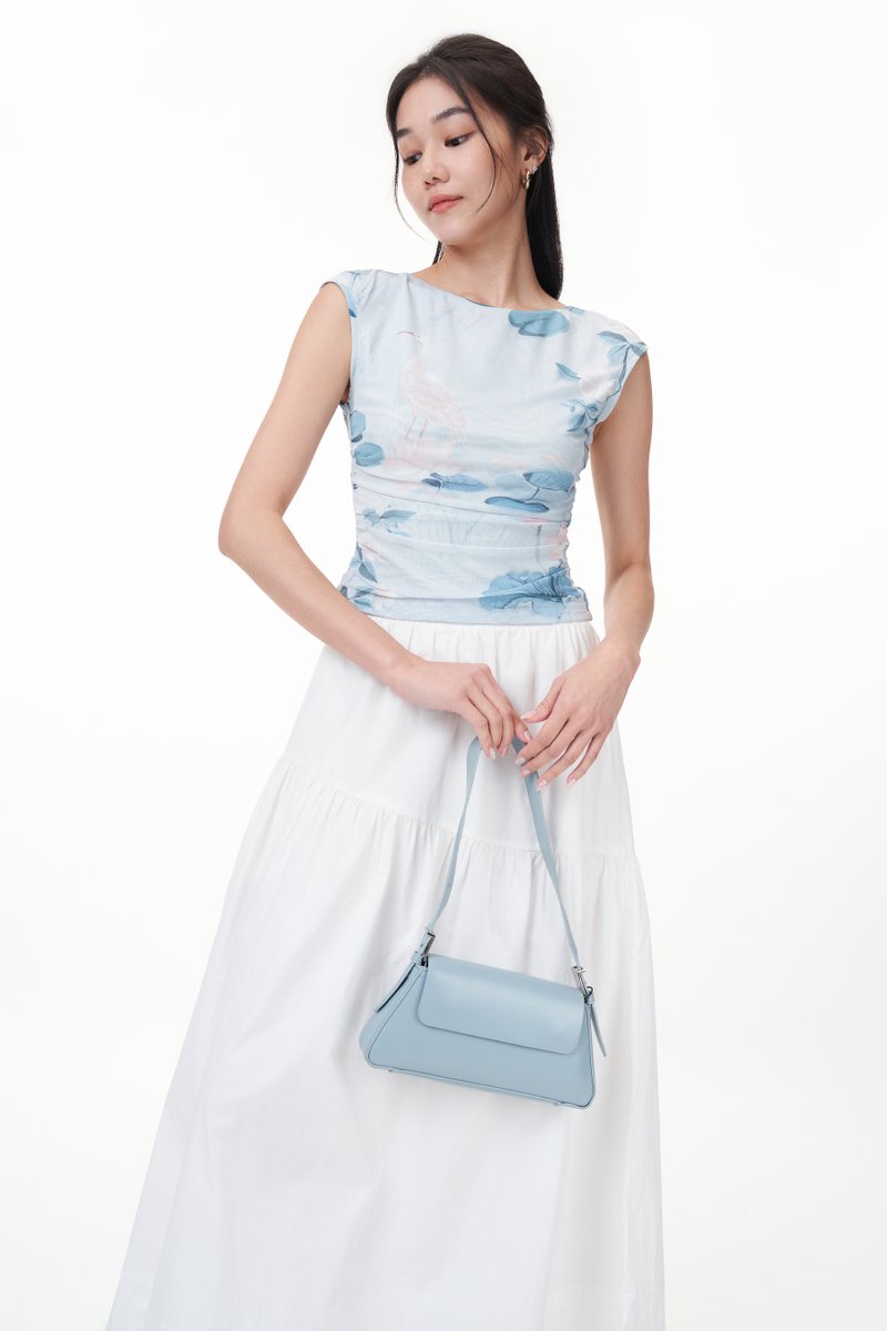 Dela Mesh Ruched Top