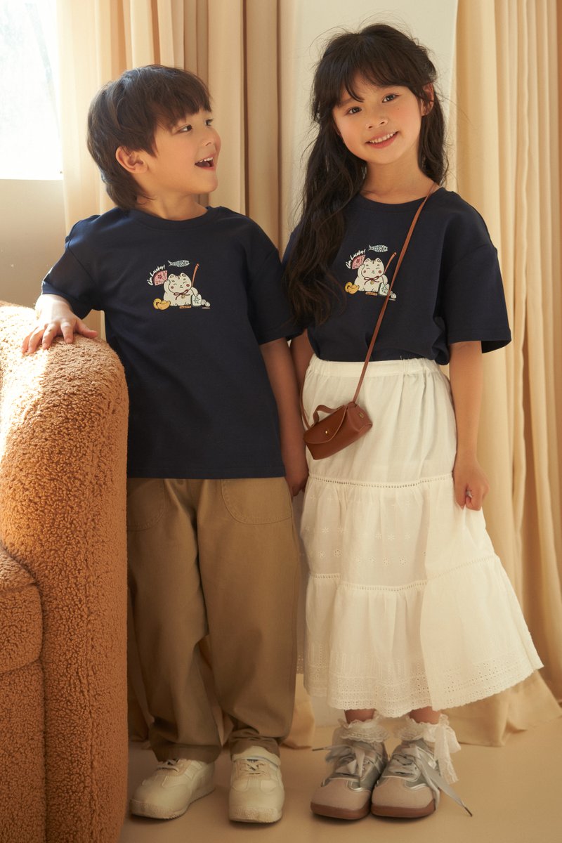 TCL X Kimberly Chan I'm Lucky Fortune Cat Tee (Kids)