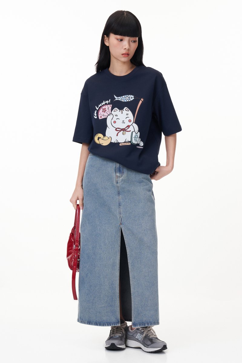 TCL X Kimberly Chan I'm Lucky Fortune Cat Tee (Unisex)