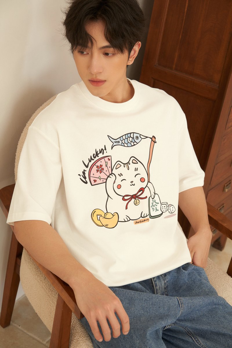 TCL X Kimberly Chan I'm Lucky Fortune Cat Tee (Unisex)