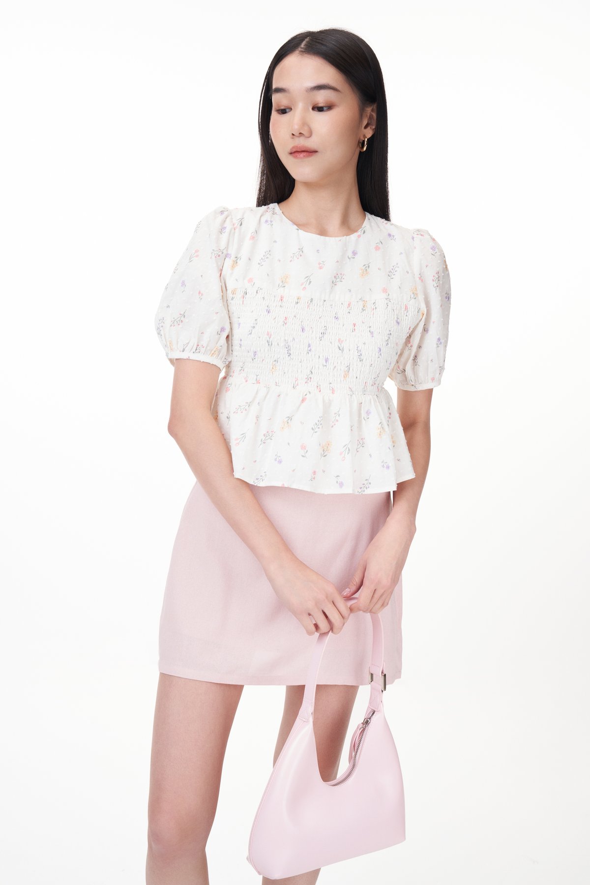 Dawn Swiss Dot Smocked Top