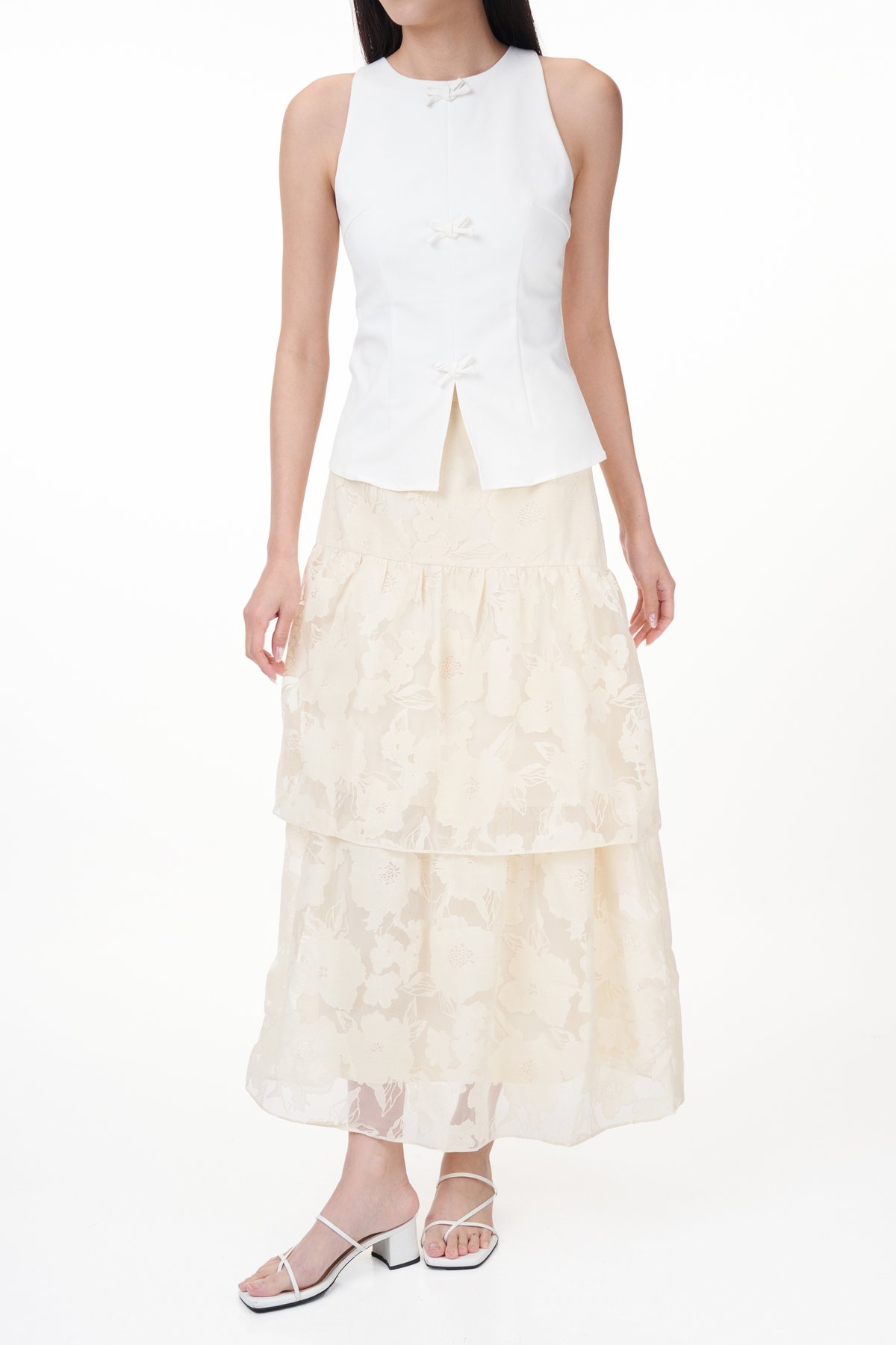 Jacques Textured Skirt in Cream