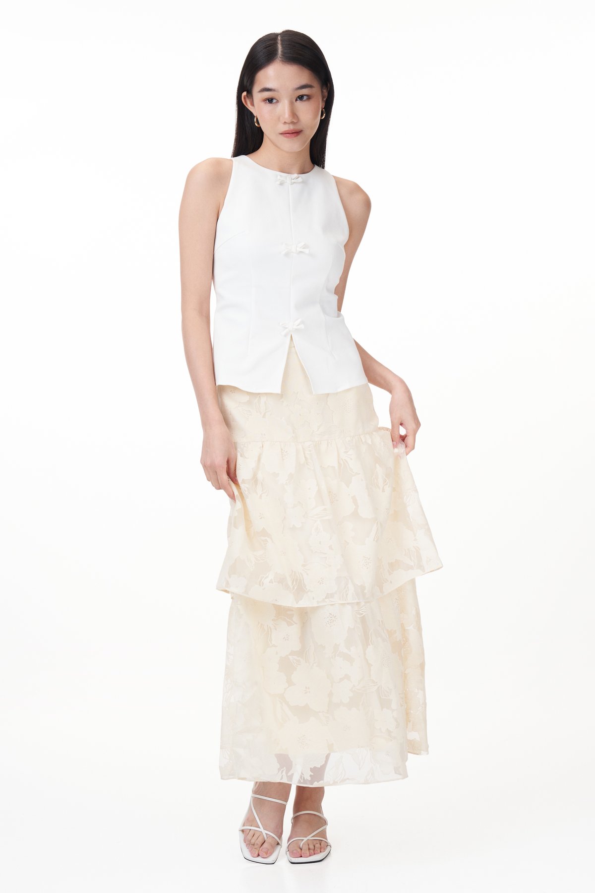 Jacques Textured Skirt in Cream
