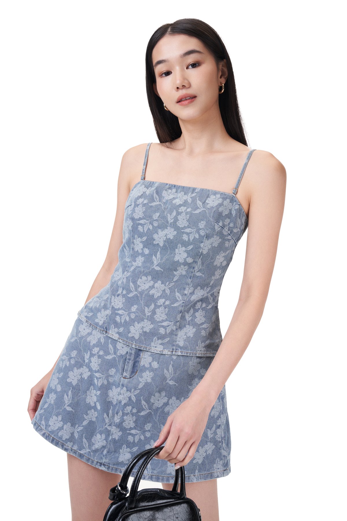 Laila Padded Denim Top