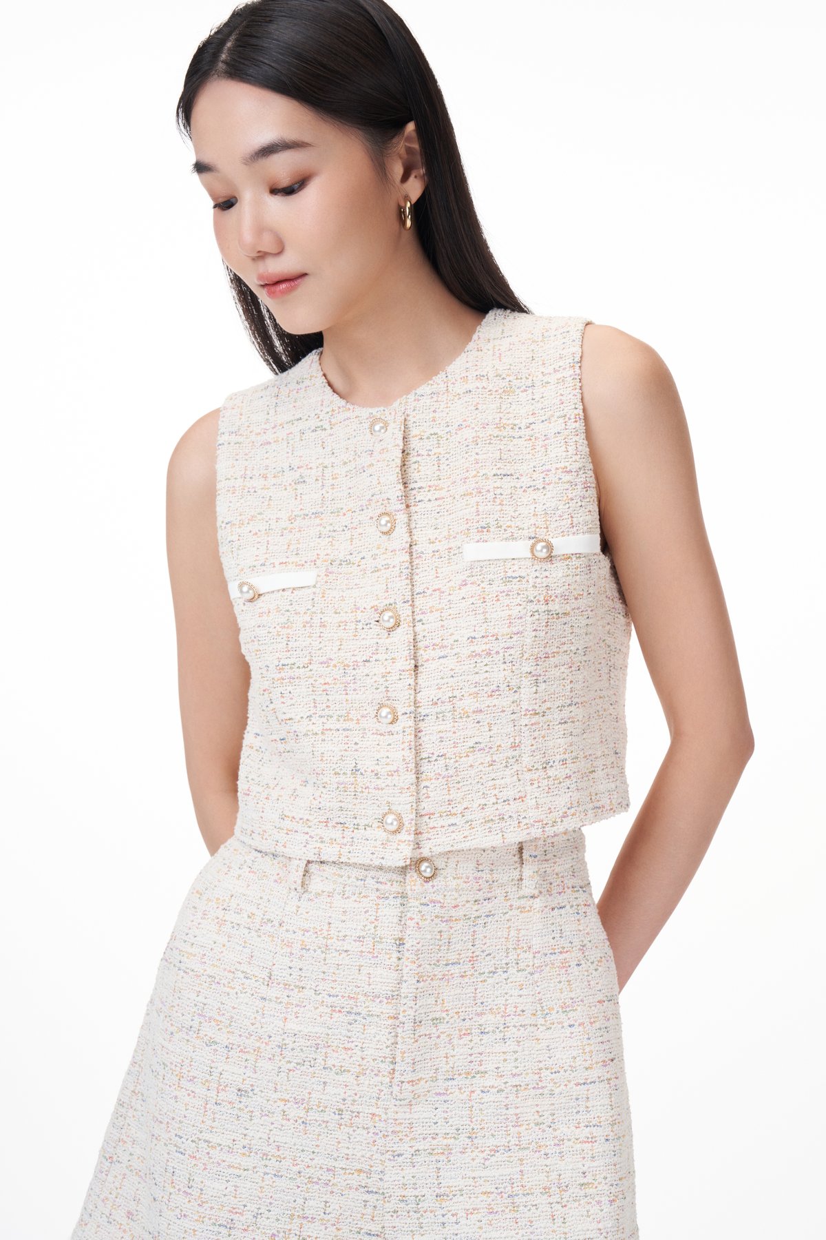 Hathaway Tweed Vest Top
