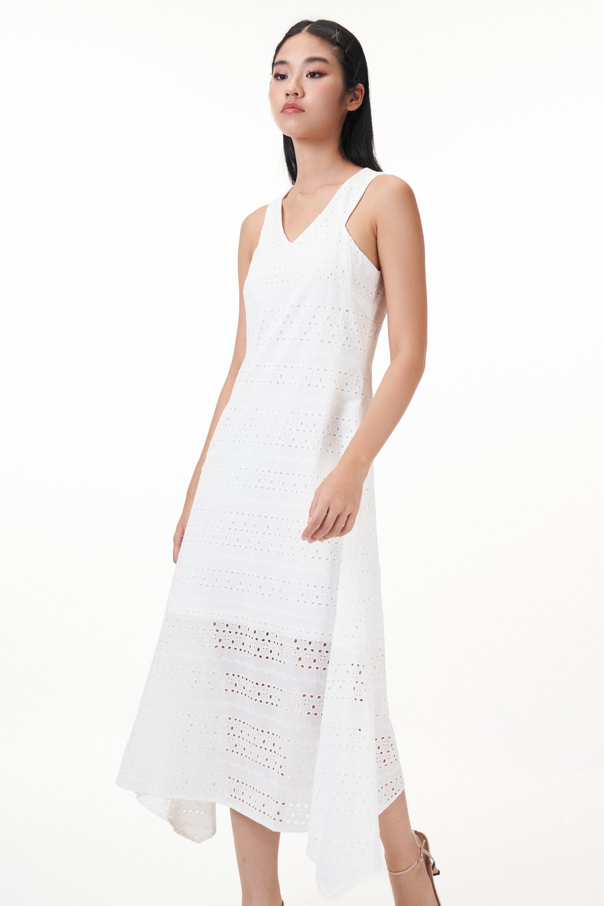 Camill Broderie Maxi Dress 