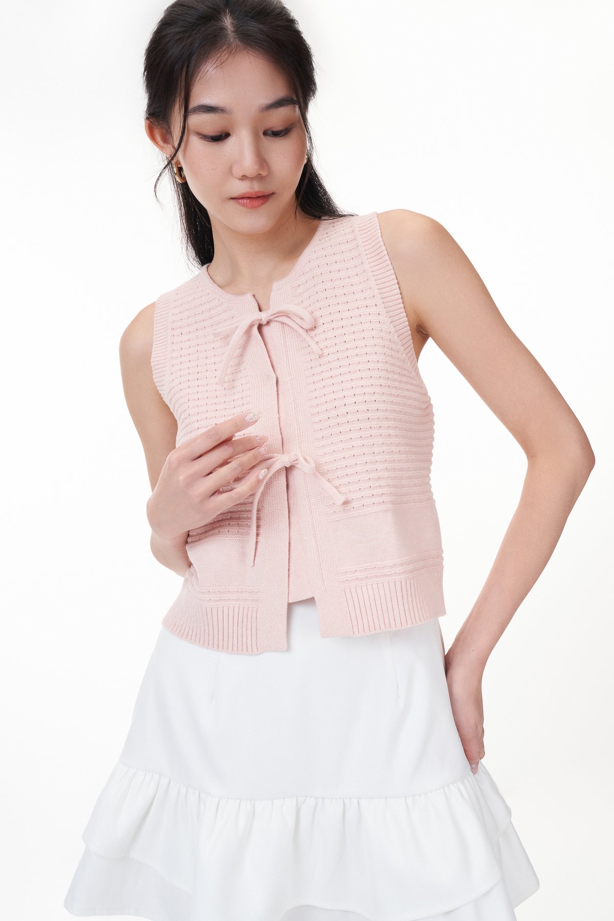 Backorder* Ginata Ribbon Knit Top | The Closet Lover