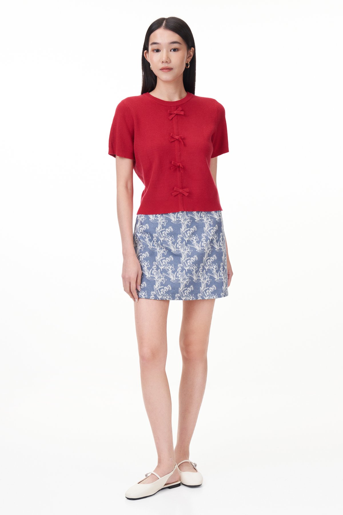 Jardin Jacquard Skorts in Blue