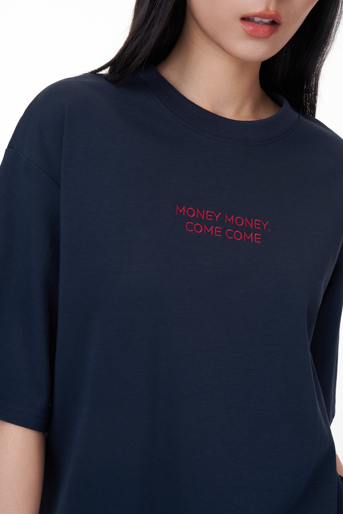 Money Money, Come Come Tee (Unisex) in Navy