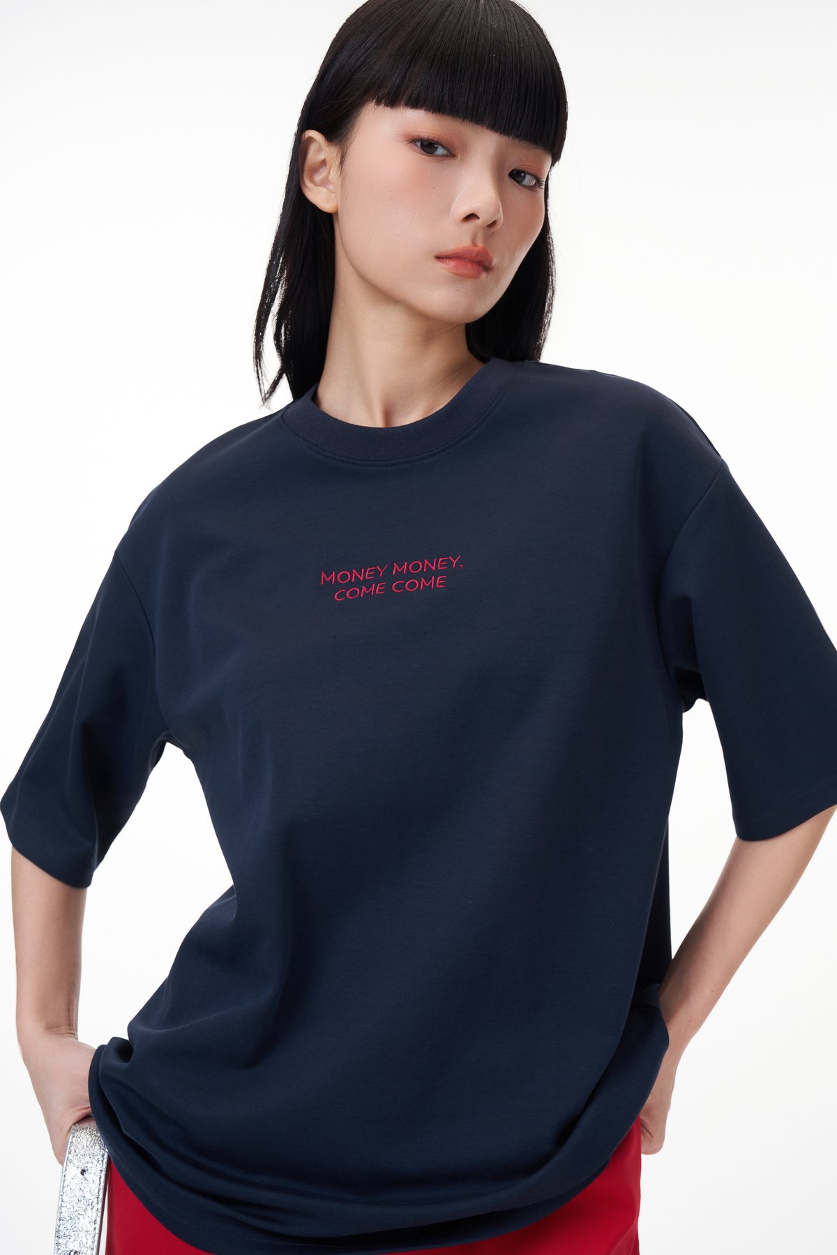 Money Money, Come Come Tee (Unisex) in Navy