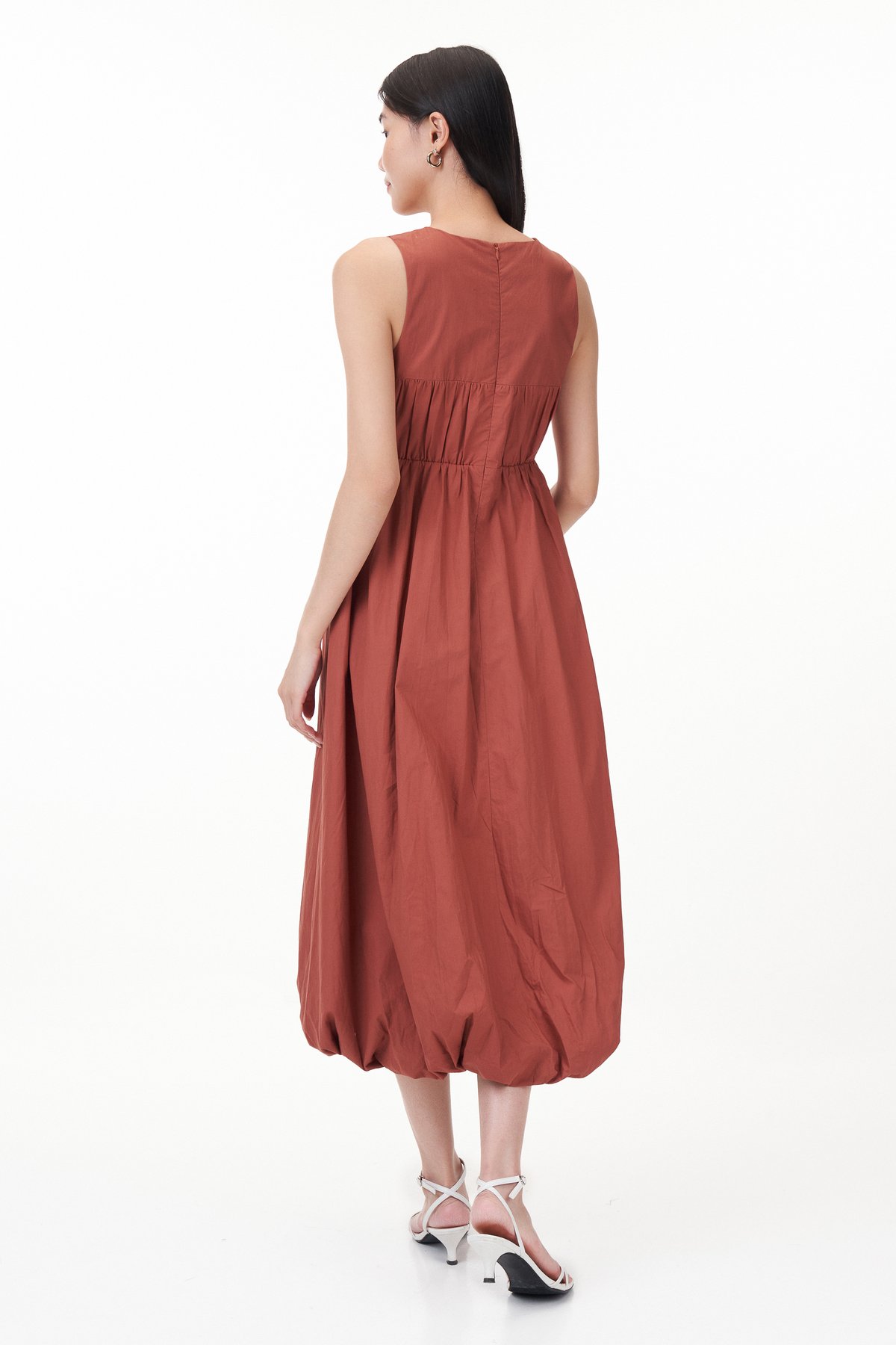 Romie Bubble Dress in Terracotta