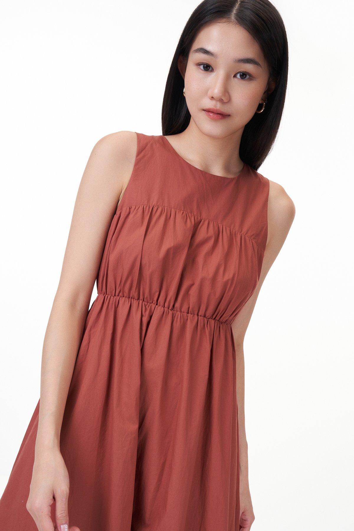 Romie Bubble Dress in Terracotta