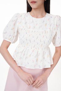 Dawn Swiss Dot Smocked Top