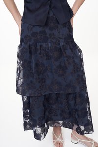 Jacques Textured Skirt in Navy