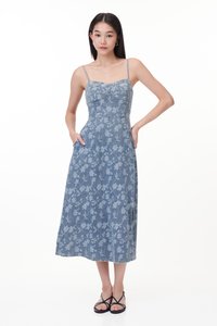 Laila Padded Denim Dress