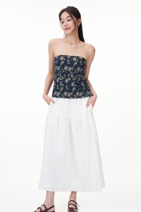 Laila Padded Denim Top