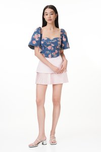 Rosie Padded Bustier Denim Top