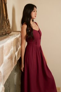 Ethea Dress in Wine