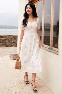 Gena Embroidered Dress