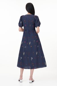 Luela V-Neck Embroidered Maxi Dress