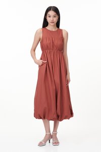 Romie Bubble Dress in Terracotta