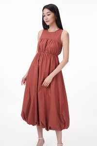 Romie Bubble Dress in Terracotta