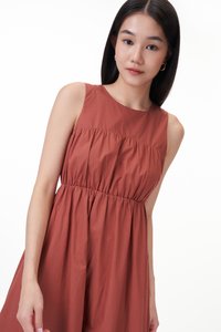 Romie Bubble Dress in Terracotta