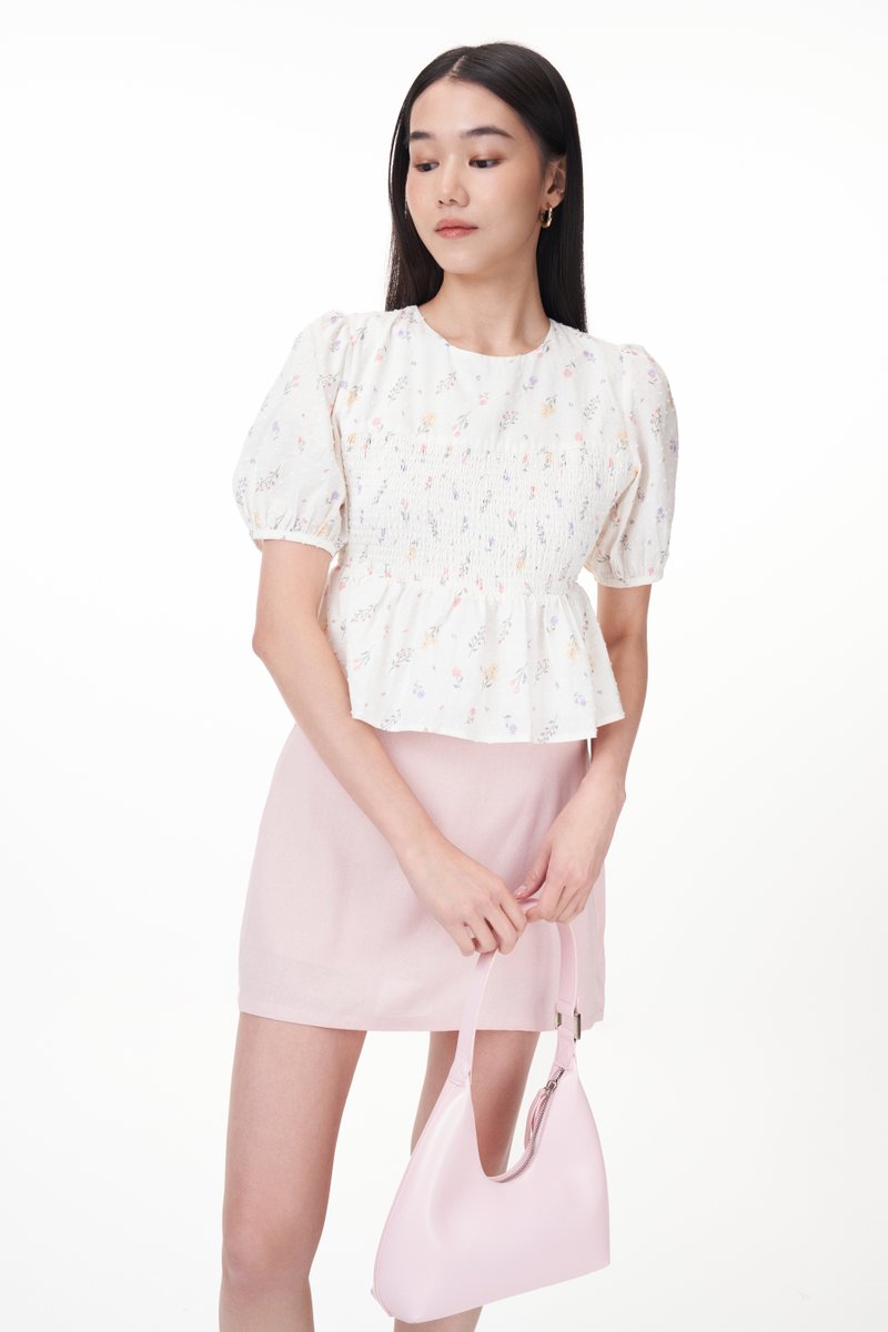 Dawn Swiss Dot Smocked Top