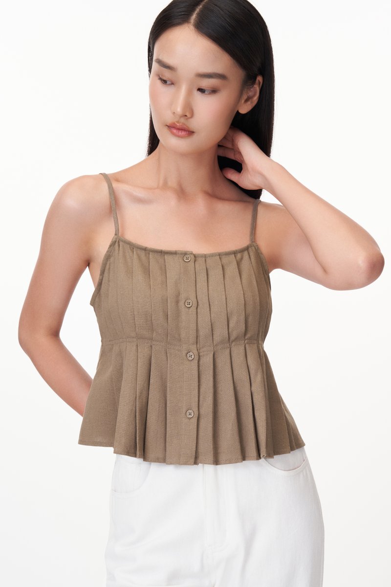 Hazel Pleated Babydoll Top