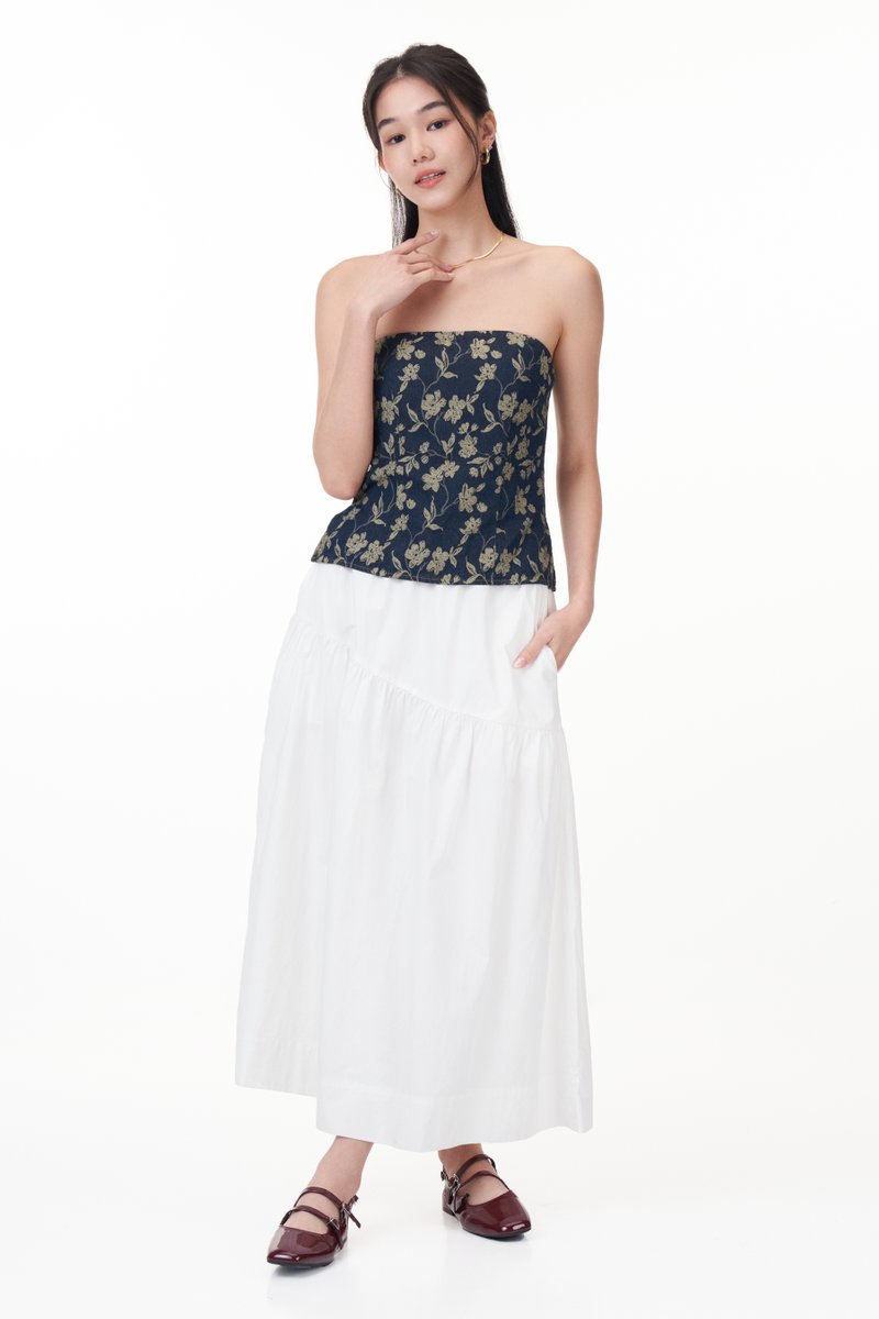 Laila Padded Denim Top