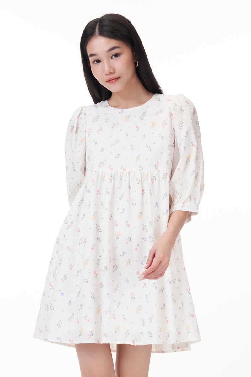 Dawn Swiss Dot Babydoll Dress
