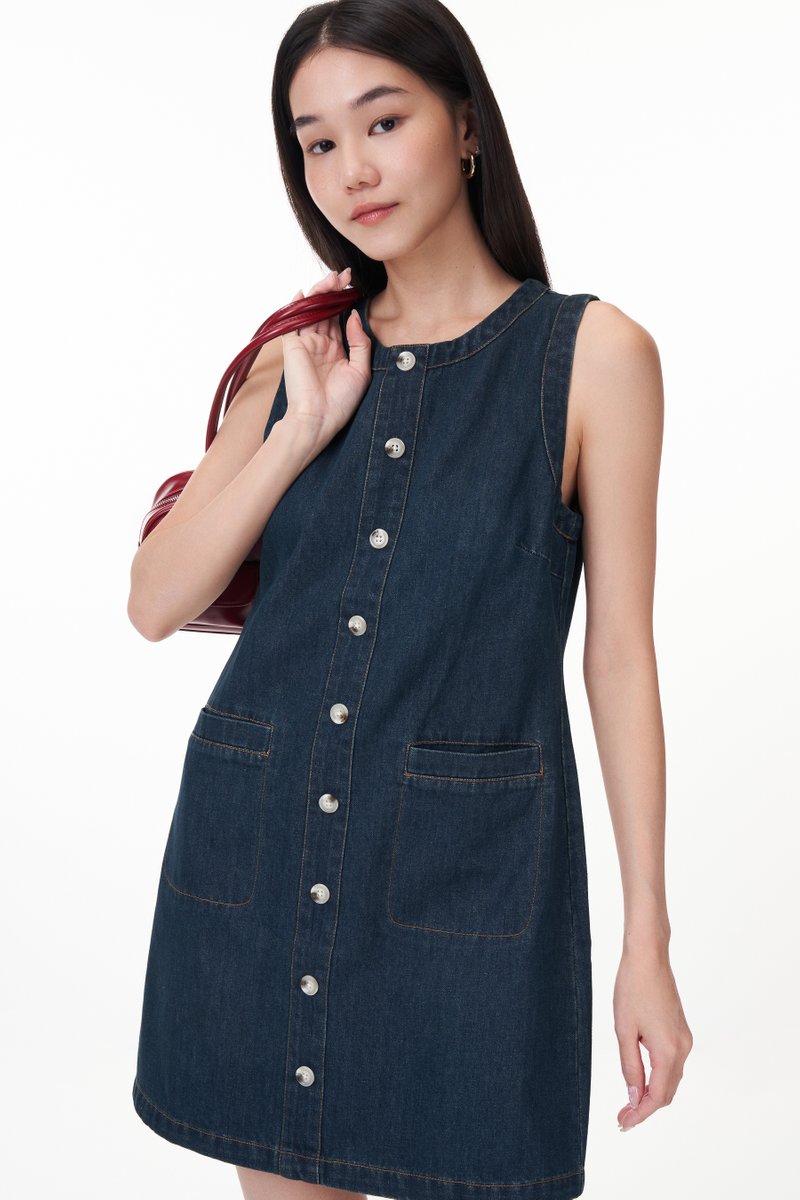 Carline Denim Pocket Dress