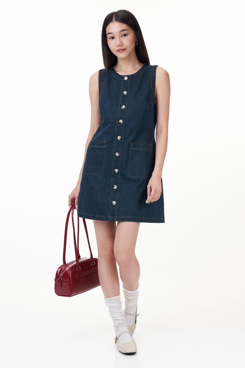 Carline Denim Pocket Dress
