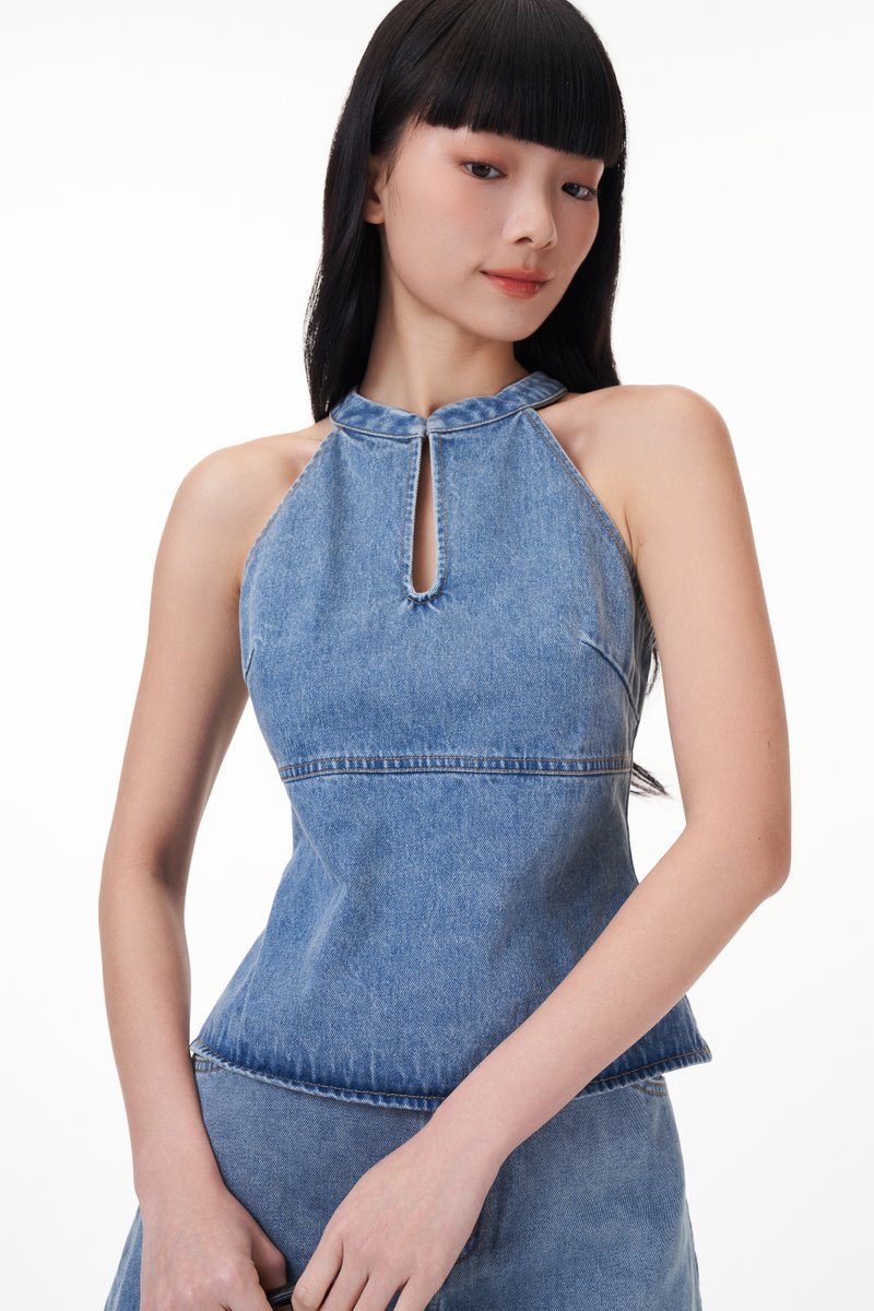 Carline Mandarin Collar Top
