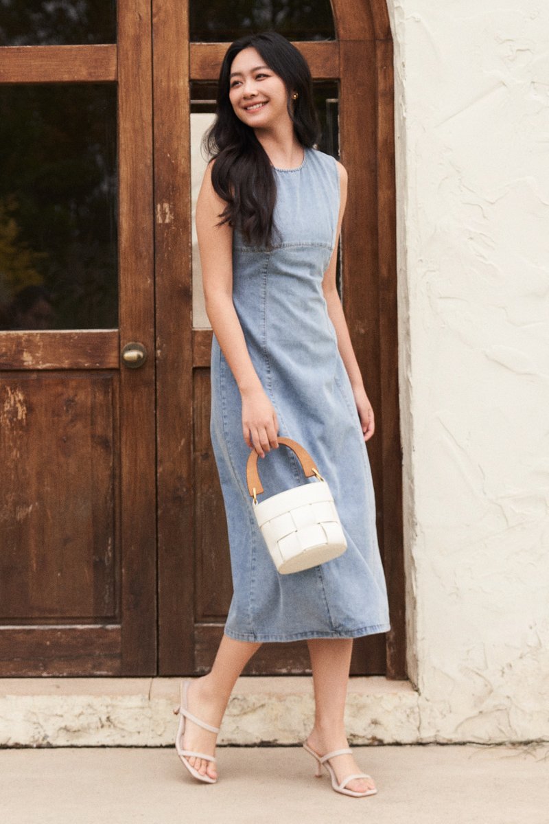 Carline Denim Midi Dress