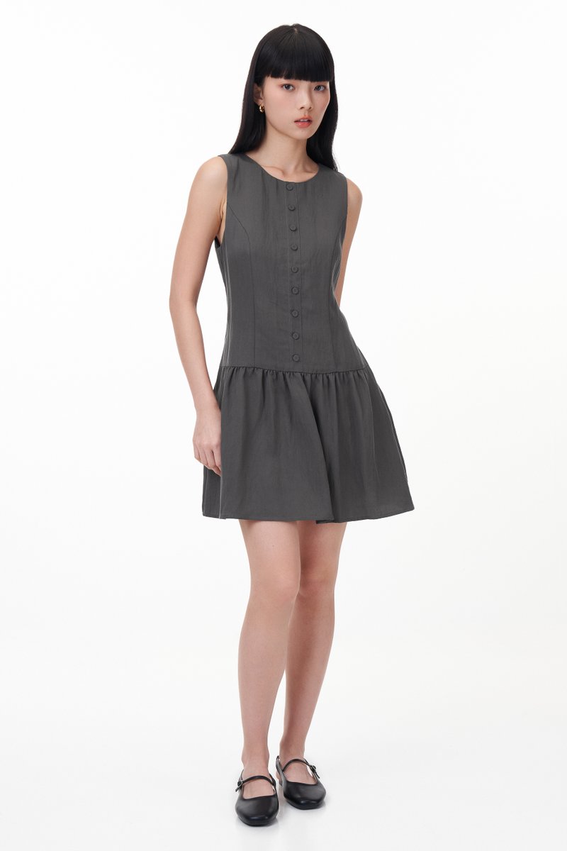 Louis Button Dress Romper