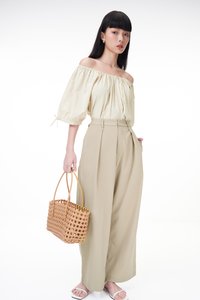Carlin Cotton Blouse in Moonbeam