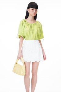 Carlin Cotton Blouse in Pistachio